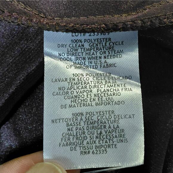 Betsy & Adam Formal Evening Gown Women Size 10 Brown Satin Halter Neck Dress - Picture 13 of 13